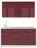 VICCO Fame-Line Küchenzeile bordeaux hochglanz/weiß, 150cm, ohne Arbeitsplatte (64826)