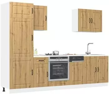vidaXL Küchenschrank-Set Kalmar 7-tlg. Artisan-Eiche Holzwerkstoff (3314770)
