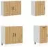 vidaXL Küchenschrank-Set Kalmar 7-tlg. Artisan-Eiche Holzwerkstoff (3314770)