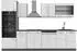 VICCO R-Line Küchenzeile weiß Hochglanz/Anthrazit 300cm mit Hochschrank (43096)