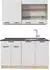 VICCO Fame-Line Singleküche weiß Landhaus, 140cm, Arbeitsplatte anthrazit (57255)