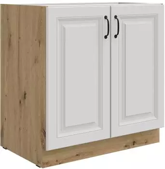 K&uuml;chenpreis-Bombe Stilo Unterschrank 80cm, wei&szlig;/Eiche Artisan