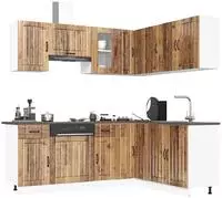 vidaXL 11-tlg. K&uuml;chenschrank-Set Kalmar Altholz-Optik Holzwerkstoff