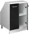 VICCO Rion Dachschrägenschrank 2 Türen, schwarz Hochglanz/weiß, 60x81,6cm (60119)