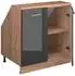 VICCO Rion Dachschrägenschrank Anthrazit Hochglanz/Honigeiche, 2 Türen, 80x81,6cm (60356)