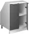 VICCO Rion Dachschrägenschrank 2 Türen anthrazit-gold/weiß 60x81,6cm (60539)