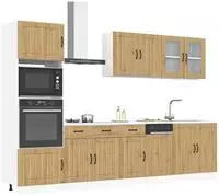 vidaXL 7-tlg. K&uuml;chenschrank-Set Kalmar Artisan-Eiche Holzwerkstoff