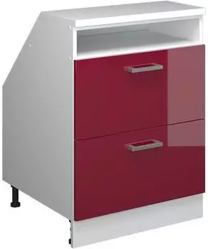 VICCO Rion Dachschr&auml;genschrank 2 Schubladen, rot hochglanz, 60x81,6cm (60462)