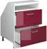 VICCO Rion Dachschrägenschrank 2 Schubladen, rot hochglanz, 60x81,6cm (60462)
