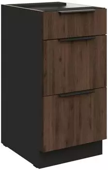 K&uuml;chenpreis-Bombe MONZA Unterschrank 40cm Okapi Nussbaum Soft-Close
