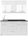 VICCO Fame-Line Singleküche weiß Hochglanz/weiß, Arbeitsplatte Anthrazit, 150cm (64827)