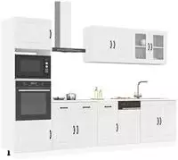 vidaXL 7-tlg. K&uuml;chenschrank-Set Kalmar Hochglanz-Wei&szlig; Holzwerkstoff