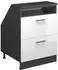 VICCO Rion Dachschrägenschrank 2 Schubladen, weiß Hochglanz/Anthrazit (60109)