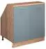 VICCO Rion Dachschrägenschrank 2 Türen blaugrau/Honigeiche 80x83,8x60cm (60198)