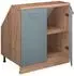 VICCO Rion Dachschrägenschrank 2 Türen blaugrau/Honigeiche 80x83,8x60cm (60198)