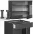 VICCO Fame-Line Singleküche dunkelgrau 140cm ohne Arbeitsplatte (57253)