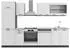 VICCO R-Line Küchenzeile weiß Landhaus/anthrazit, Marmorarbeitsplatte, 300cm (43009)