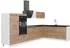 VICCO Fame-Line Eckküche Goldkraft Eiche, Arbeitsplatte Anthrazit, 347x207cm (62922)