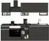 Web Furniture Domina modulare Einbauküche 256cm, schwarz-grau (22720155)