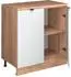 VICCO Rion Erweiterungsschrank weiß Riffel/Goldkraft Eiche 80x46cm 2 Türen (60869)