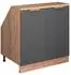 VICCO Rion Dachschrägenschrank 2 Türen anthrazit-gold 80x83,8x60cm (60197)