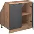 VICCO Rion Dachschrägenschrank 2 Türen anthrazit-gold 80x83,8x60cm (60197)