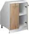 VICCO Rion Dachschrägenschrank Artisan-Eiche/Weiß 60x81,6cm 2 Türen (60194)