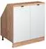 VICCO Rion Dachschrägenschrank weiß Riffel/Honigeiche, 2 Türen, 80x81,6cm (60161)