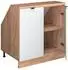 VICCO Rion Dachschrägenschrank weiß Riffel/Honigeiche, 2 Türen, 80x81,6cm (60161)