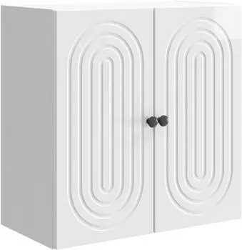 vidaXL Wandschrank Hochglanz wei&szlig; 59x31x60cm Holzwerkstoff (898069)