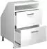 VICCO Rion Dachschrägenschrank weiß Hochglanz, 2 Schubladen, 60x81,6cm (59959)