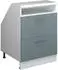 VICCO Rion Dachschrägenschrank 2 Schubladen, blaugrau/weiß (60268)