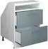 VICCO Rion Dachschrägenschrank 2 Schubladen, blaugrau/weiß (60268)
