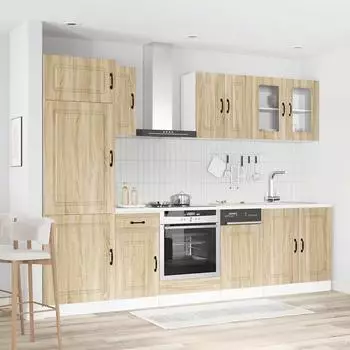 vidaXL K&uuml;chenschrank-Set Kalmar 8-tlg. Sonoma-Eiche Holzwerkstoff (3314794)