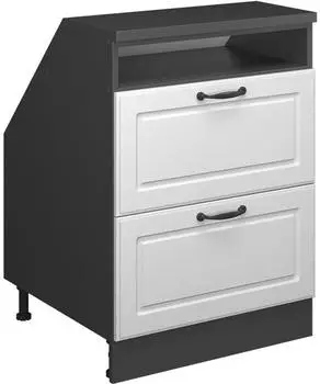 VICCO Rion Dachschr&auml;genschrank 2 Schubladen, wei&szlig;/anthrazit, 60x83,8x60cm (60384)