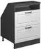 VICCO Rion Dachschrägenschrank 2 Schubladen, weiß/anthrazit, 60x83,8x60cm (60384)