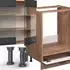 VICCO Fame-Line Küchenzeile dunkelgrau 300cm ohne Arbeitsplatte (56855)