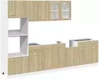vidaXL 7-tlg. K&uuml;chenschrank-Set Lyon Sonoma-Eiche Holzwerkstoff
