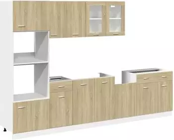 vidaXL Lyon K&uuml;chenschrank-Set 7-tlg. Sonoma-Eiche (3307653)