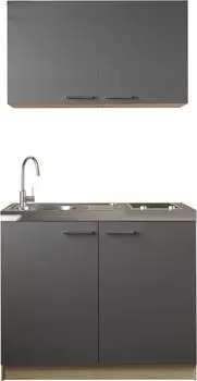 Respekta Merle Pantryk&uuml;che Set 4, grau, 100cm, Glaskeramikkochfeld (6200SOU100ESGR4)