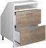 VICCO Rion Dachschrägenschrank Sonoma/weiß, 2 Schubladen, 60x60cm (60269)