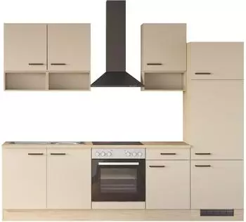 Flex-Well Creso K&uuml;chenzeile 270cm, front: kaschmir matt, korpus: provence oak (00013134)