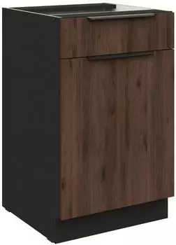 K&uuml;chenpreis-Bombe MONZA K&uuml;chen-Unterschrank 50cm Okapi Nussbaum Soft-Close