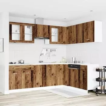 vidaXL Lyon K&uuml;chenschrank-Set 11-tlg. Altholz-Optik (3328577)