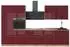 VICCO Fame-Line Küchenzeile Bordeaux Hochglanz/Goldkraft Eiche 340cm (64605)