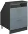 VICCO Rion Dachschrägenschrank 2 Schubladen blaugrau/anthrazit (60420)