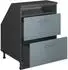 VICCO Rion Dachschrägenschrank 2 Schubladen blaugrau/anthrazit (60420)