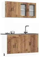 vidaXL 4-tlg. K&uuml;chenschrank-Set Kalmar Altholz-Optik Holzwerkstoff
