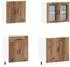vidaXL Kalmar Küchenschrank-Set 4-tlg. Altholz-Optik Holzwerkstoff (3314859)