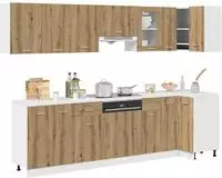 vidaXL 11-tlg. K&uuml;chenschrank-Set Lyon Artisan-Eiche Holzwerkstoff